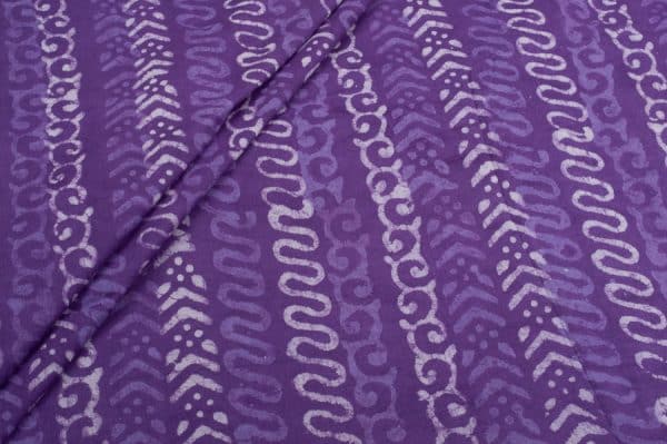 Grape Purple Bagru Handblock Printed Cotton Fabric