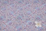 Mauve Light Purple Floral Handblock Printed 100% Pure Soft Cotton Fabric - Image 2