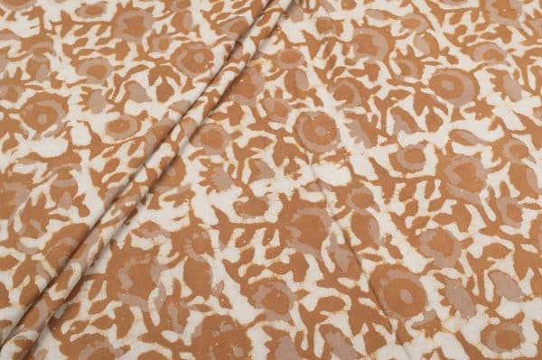 Mustard Yellow Bagru Handblock Printed Cotton Fabric