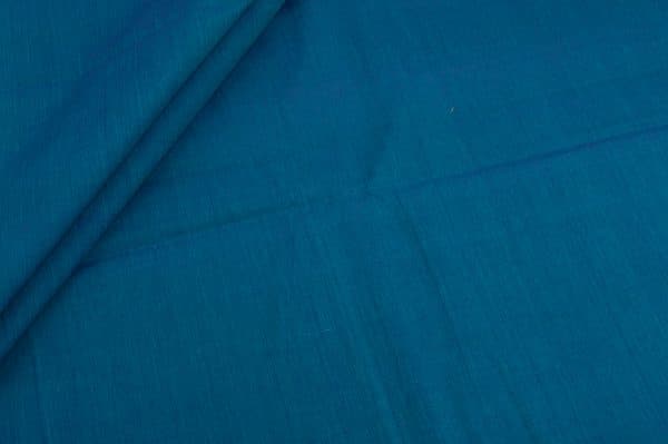 Sea Blue Handwoven Mangalgiri 100% Pure Cotton Fabric