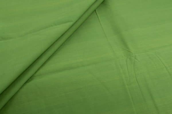 Grass Green Handwoven Mangalgiri 100% Pure Cotton Fabric