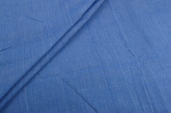 Azure Blue Handwoven Stripes 100% Pure Cotton Fabric