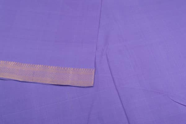 Amethyst Purple Handwoven Zari Border Pure Cotton Fabric