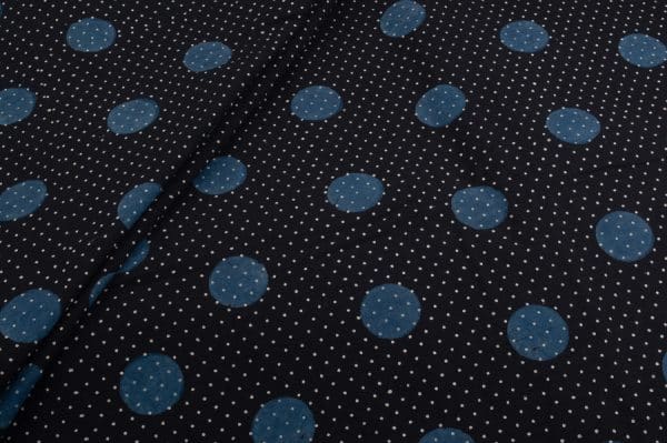 Natural Black Dye Intricate Handblock Ajrakh Printed Cotton Fabric