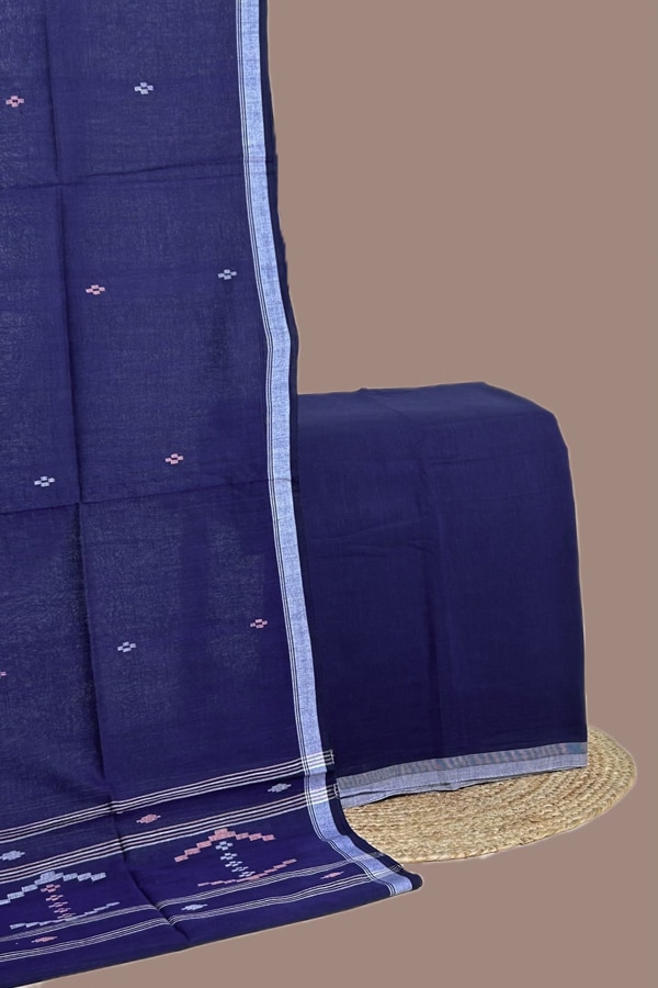 2pc Handloom Cotton Dupatta and Handloom Soft Cotton Top Fabric Set
