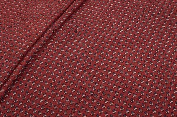 Natural Red Dye Handblock Ajrakh Printed Cotton Fabric