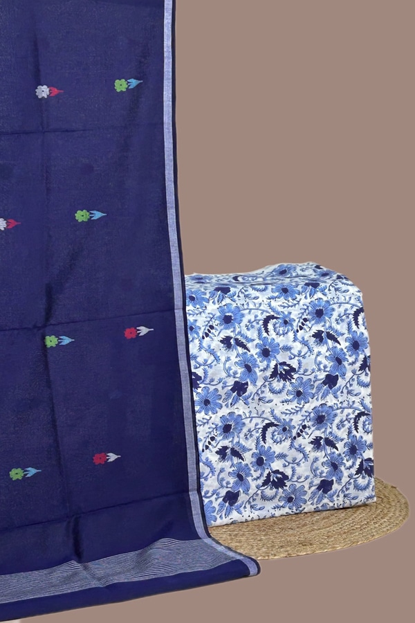 2pc Handloom Cotton Dupatta and Pure Soft Cotton Top Set