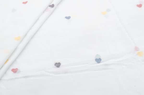 White Woven Design Flowy HandLoom Pure Soft Cotton Fabric
