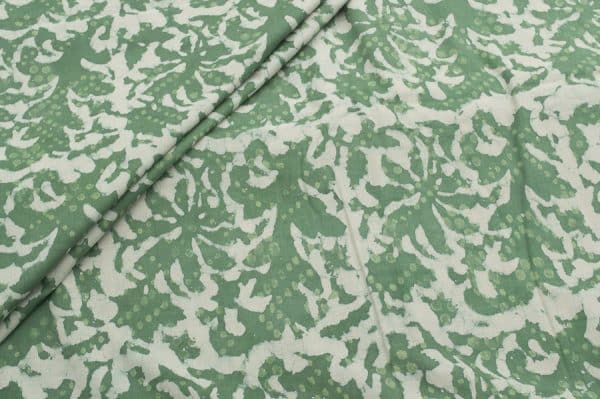Sage Green Bagru Handblock Printed Cotton Fabric