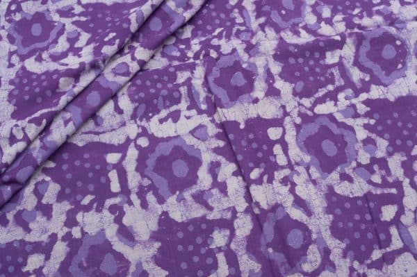 Grape Purple Bagru Handblock Printed Cotton Fabric