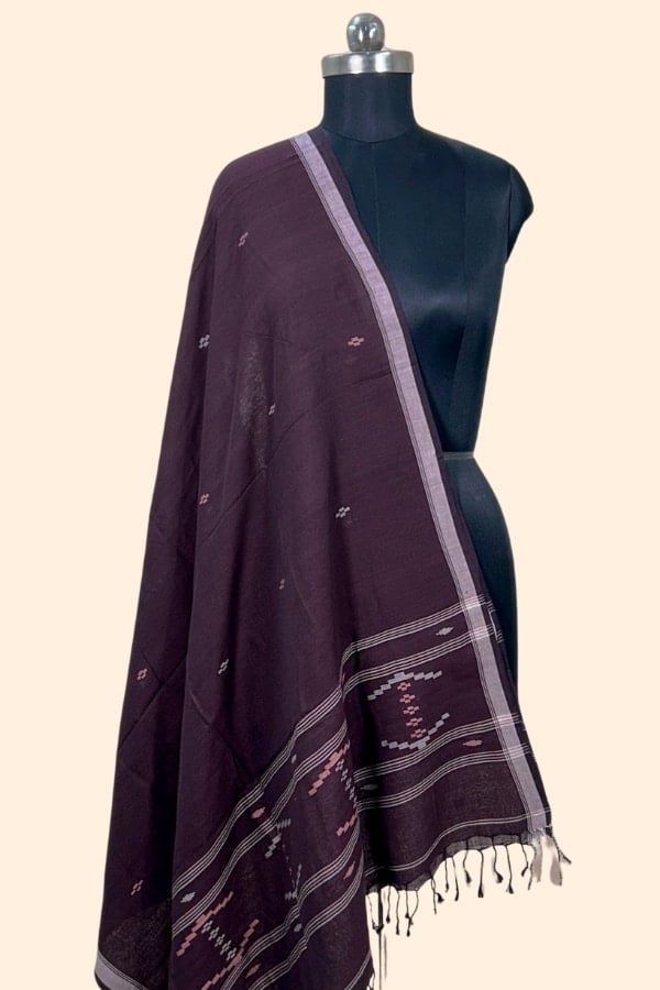 Authentic Handloom Woven Pure Soft Cotton Dupatta
