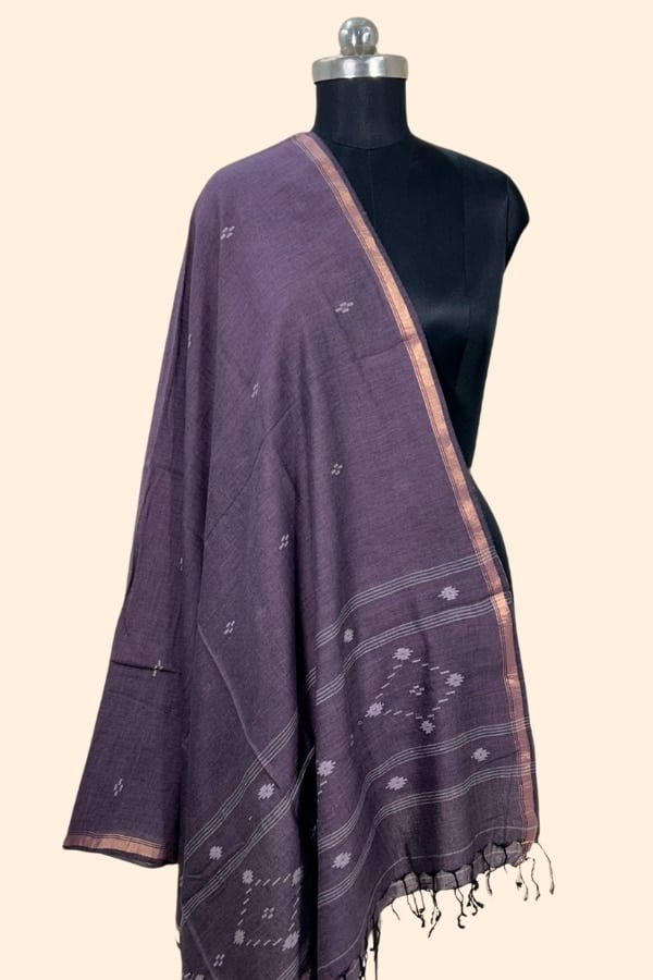 Authentic Handloom Woven Pure Soft Cotton Dupatta