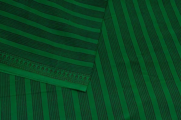 Hunter Green Handblock Bagh Printed Soft Cotton Fabric