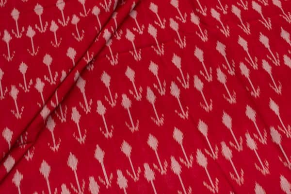 Mercerised Fine Handloom Ikkat Tie-Dye Pure Soft Cotton Fabric
