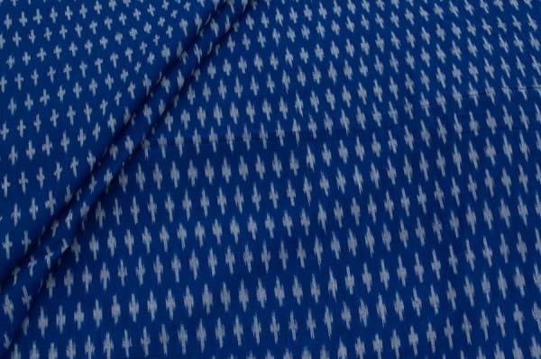 Mercerised Fine Handloom Ikkat Tie-Dye Pure Soft Cotton Fabric