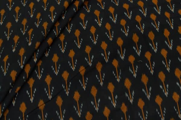 Mercerised Fine Handloom Ikkat Tie-Dye Pure Soft Cotton Fabric