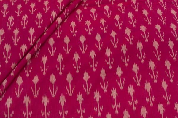 Mercerised Fine Handloom Ikkat Tie-Dye Pure Soft Cotton Fabric