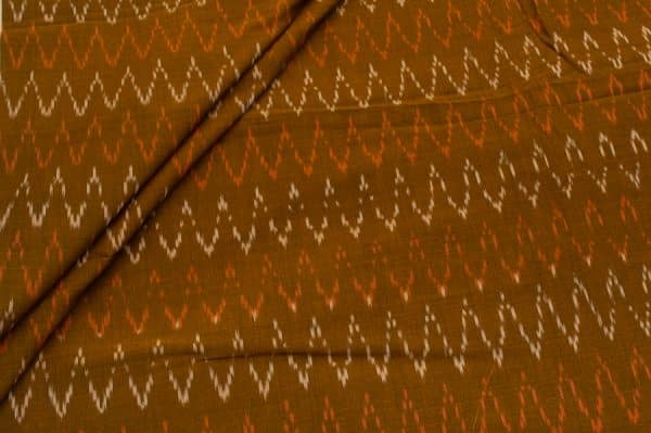 Mercerised Fine Handloom Ikkat Tie-Dye Pure Soft Cotton Fabric