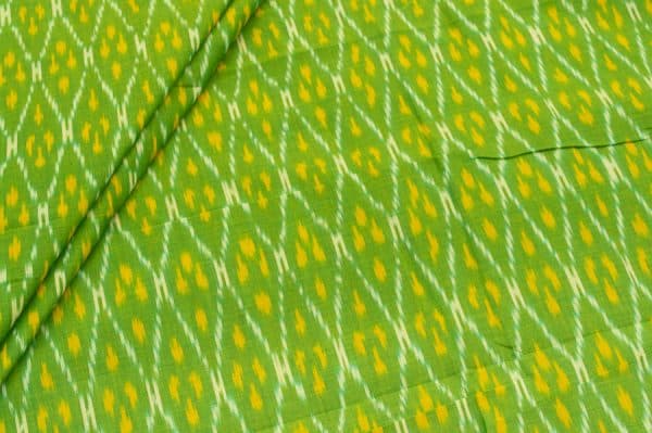 Mercerised Fine Handloom Ikkat Tie-Dye Pure Soft Cotton Fabric