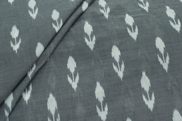 Mercerised Fine Handloom Ikkat Tie-Dye Pure Soft Cotton Fabric