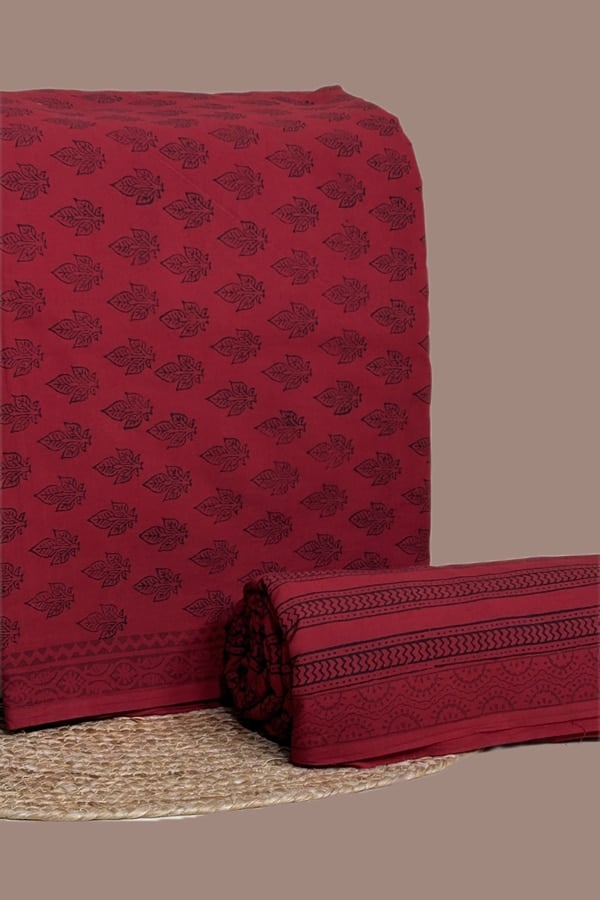 2pc Bagh HandCrafted Top and Bottom Cotton Fabric Set