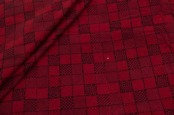 Ruby Red Handblock Bagh Printed Cotton Fabric