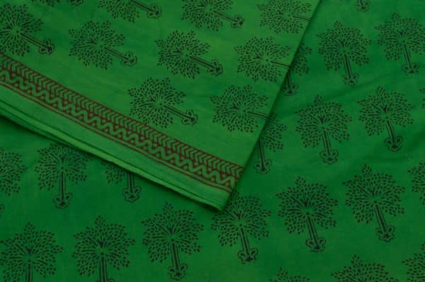 Madder Red Handblock Bagh Printed Cotton Fabric