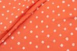 Bright Orange Bandhani Tie Dye 100% Pure Soft Cotton Satin Finish Fabric