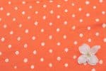 Bright Orange Bandhani Tie Dye 100% Pure Soft Cotton Satin Finish Fabric - Image 2