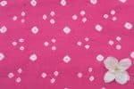Hot Pink Bandhani Tie Dye 100% Pure Soft Cotton Satin Finish Fabric - Image 2
