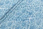 Pre-Cut 1.60m Natural White Floral Handblock Printed 100% Pure Soft Cotton Fabric