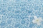 Pre-Cut 1.60m Natural White Floral Handblock Printed 100% Pure Soft Cotton Fabric - Image 2