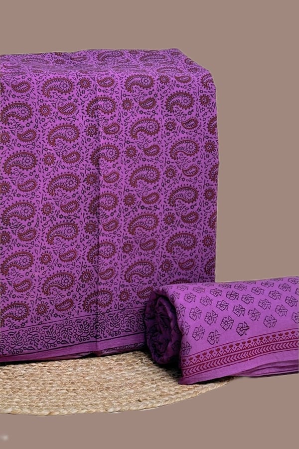 2pc Bagh HandCrafted Top and Bottom Cotton Fabric Set