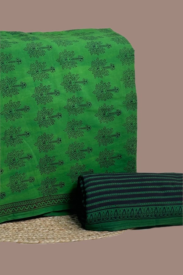 2pc Bagh HandCrafted Top and Bottom Cotton Fabric Set