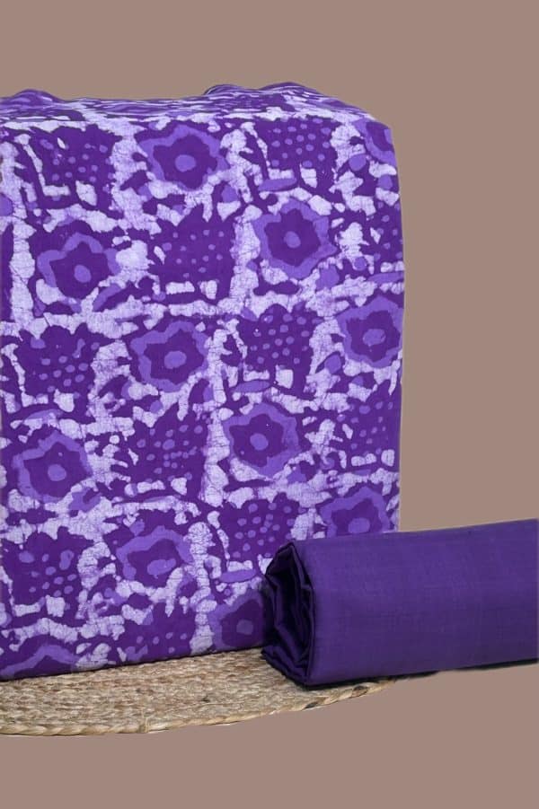 2pc Bagru HandCrafted Top and Handloom Soft Cotton Bottom Fabric Set