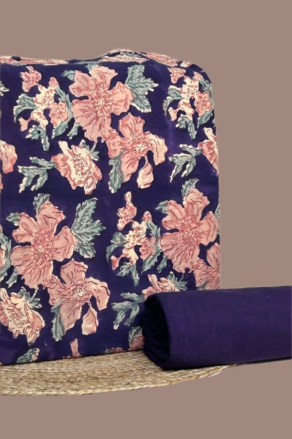 2pc Pure Soft Cotton Top and Handloom Cotton Bottom Fabric Set