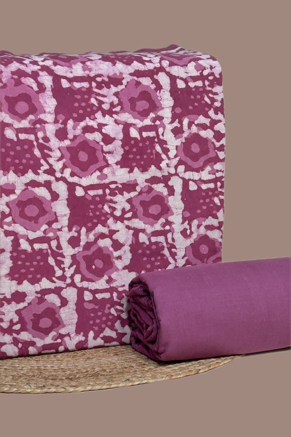 2pc Bagru HandCrafted Top and Mangalgiri Cotton Bottom Fabric Set