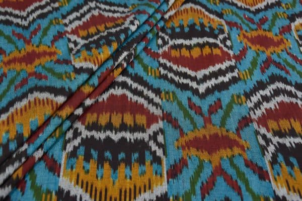 Pre-Cut 1.20m Intricate HandLoom Woven Ikkat Pure Soft Cotton Fabric