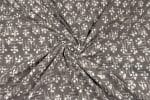 Natural Gray Bagru Handblock Printed Cotton Fabric - Image 2