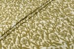 Olive Green Bagru Handblock Printed Cotton Fabric
