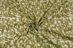 Olive Green Bagru Handblock Printed Cotton Fabric - Image 2