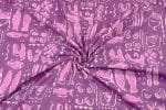 Blush Pink Bagru Handblock Printed Cotton Fabric - Image 2