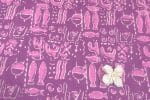Blush Pink Bagru Handblock Printed Cotton Fabric - Image 3