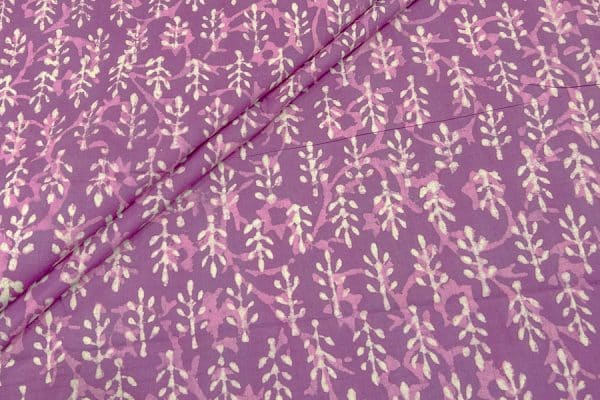 Blush Pink Bagru Handblock Printed Cotton Fabric