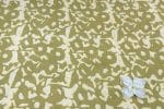 Olive Green Bagru Handblock Printed Cotton Fabric - Image 3