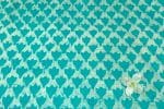 Turquoise Blue Bagru Handblock Printed Cotton Fabric - Image 3