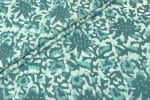 Tiffany Blue Bagru Handblock Printed Cotton Fabric