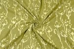 Olive Green Bagru Handblock Printed Cotton Fabric - Image 2