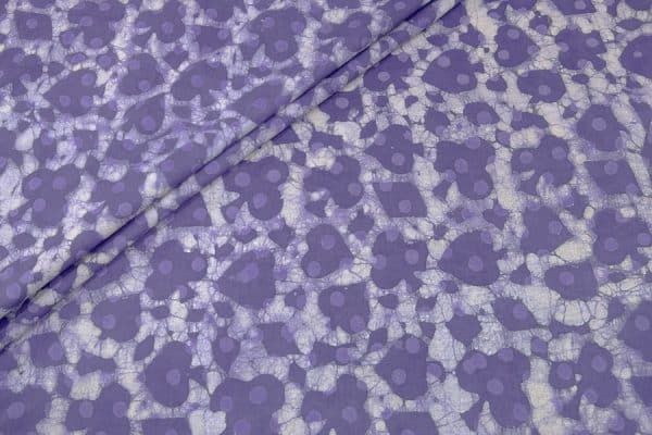 Grape Purple Bagru Handblock Printed Cotton Fabric