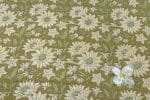 Natural Green Bagru Handblock Printed Cotton Fabric - Image 3
